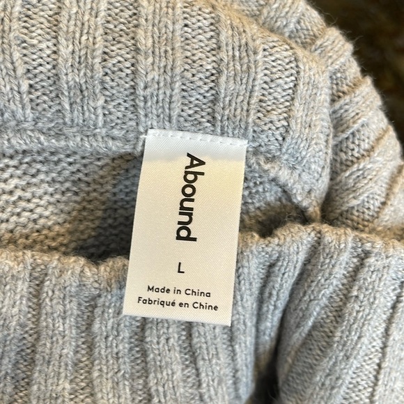 NWOT Abound Mock Neck Gray Sweater Dress Size large - Picture 3 of 7